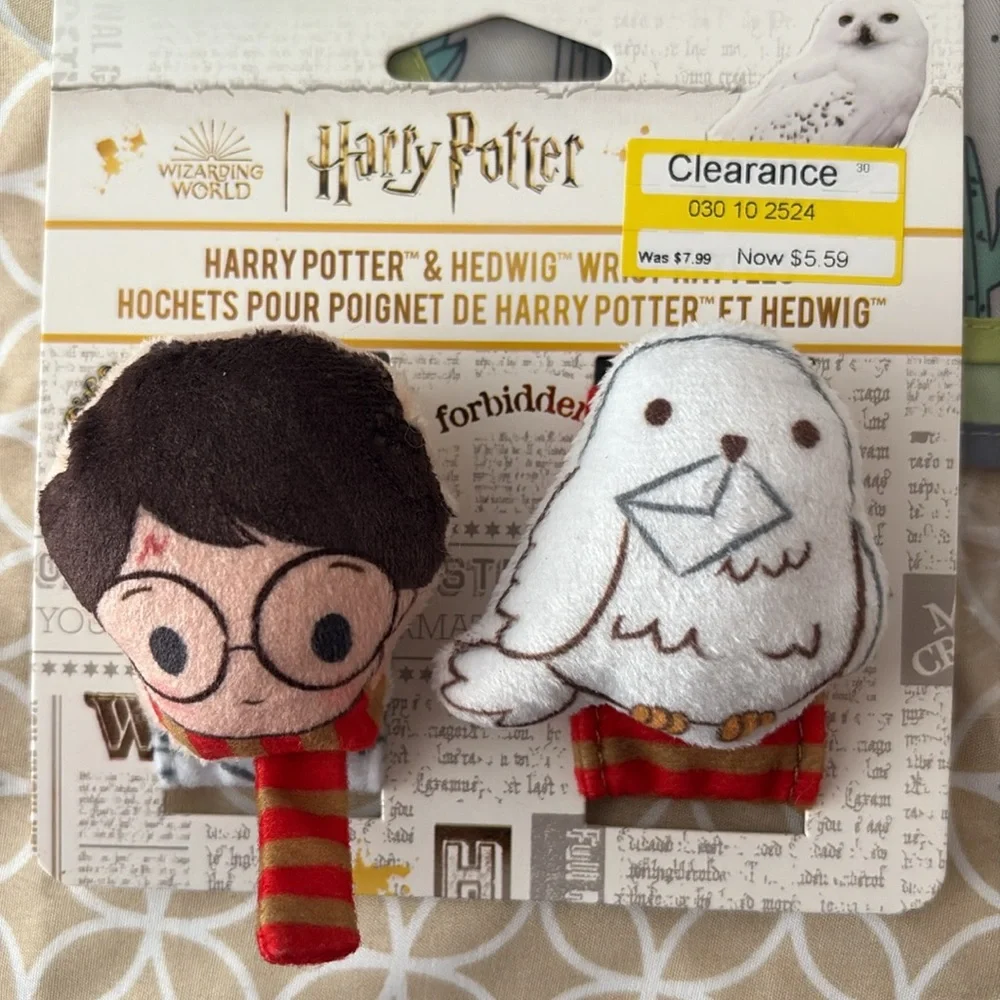 Harry Potter Wrist Rattles, Mirror Toy, and Bumkins Starter Bib. All NWT!